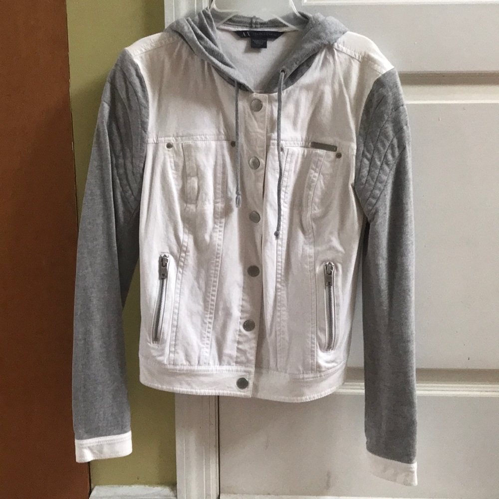 Armani Exchange denim and jersey jacket